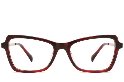 Lunettes papillon en acétate rouge #BS2012-2414