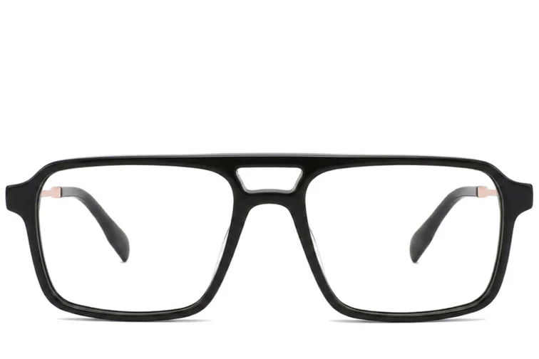 Aviator Black Acetate Glasses #BS2012-2421