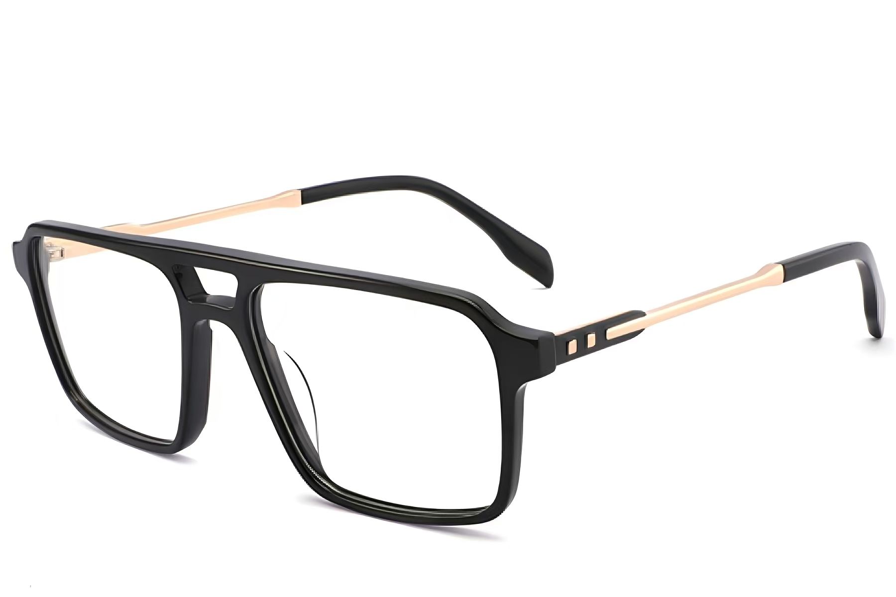 Aviator Black Acetate Glasses #BS2012-2421