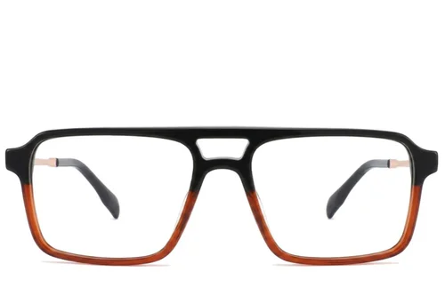 Lunettes aviateur en acétate marron #BS2012-2424