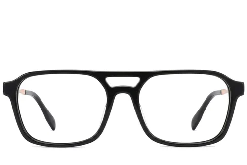 Lunettes aviateur en acétate noir #BS2012-2425
