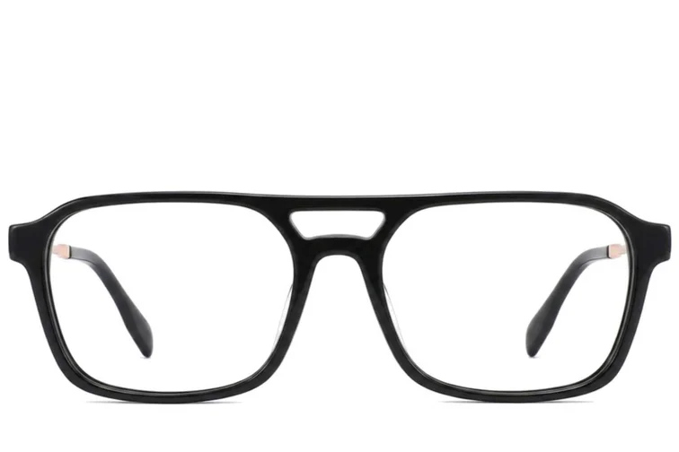 Aviator Black Acetate Glasses #BS2012-2425