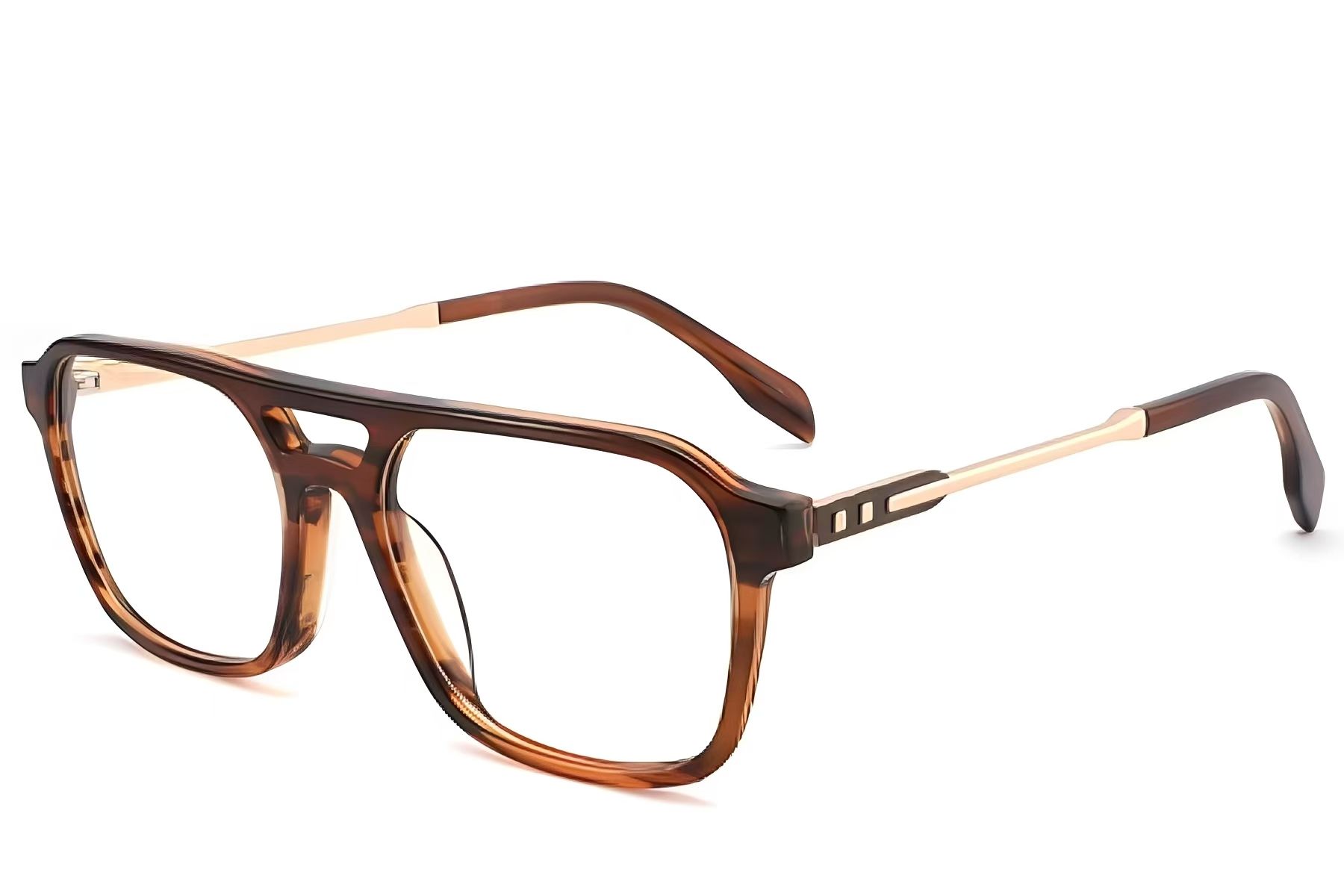 Aviator Brown Acetate Glasses #BS2012-2426