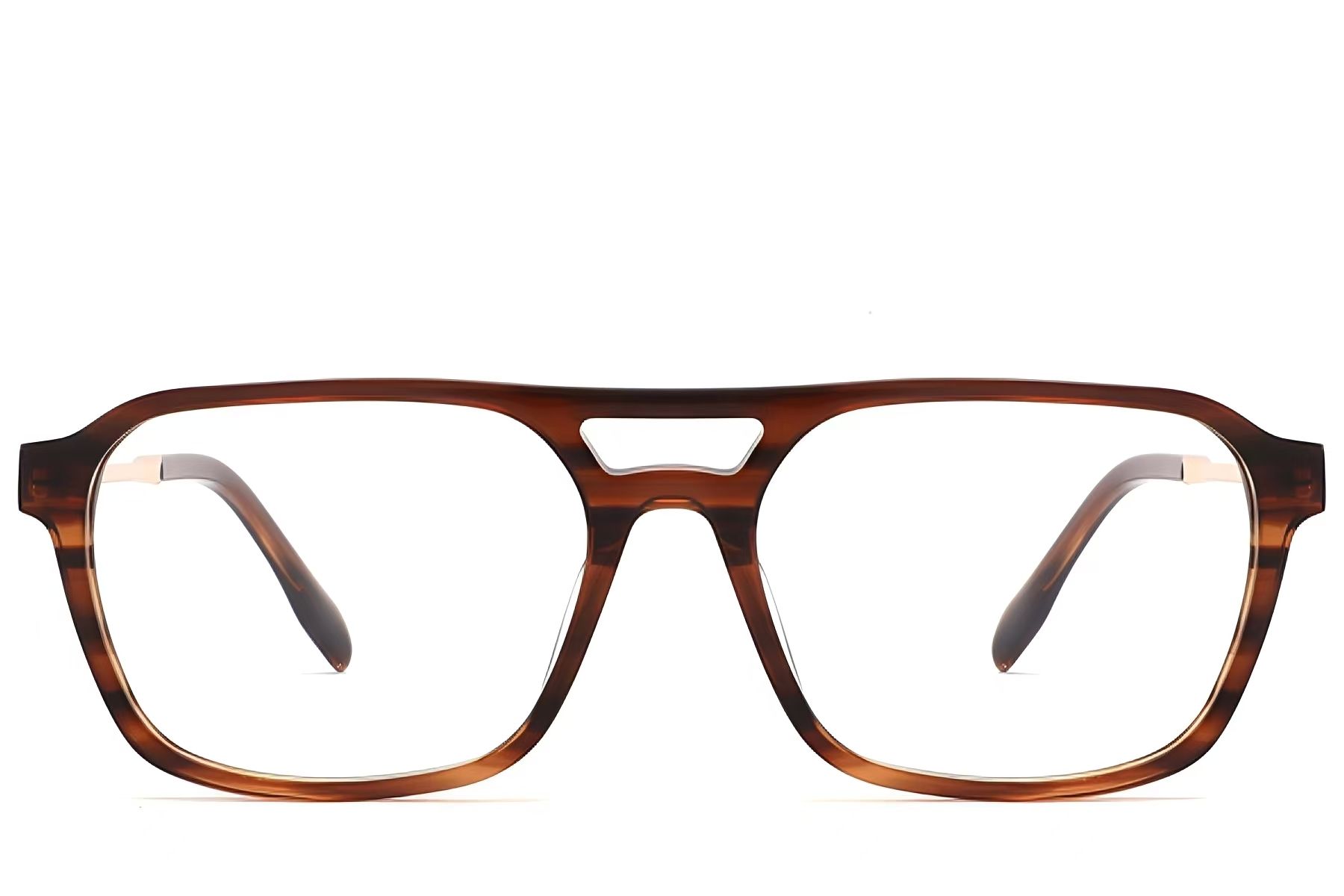 Aviator Brown Acetate Glasses #BS2012-2426
