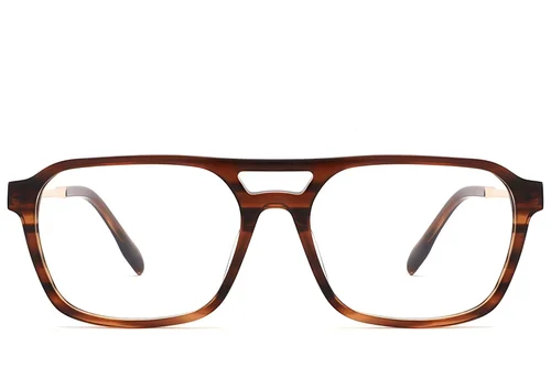 Aviator Brown Acetate Glasses #BS2012-2426