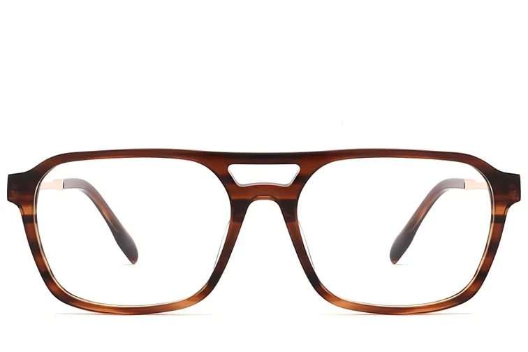Aviator Brown Acetate Glasses #BS2012-2426