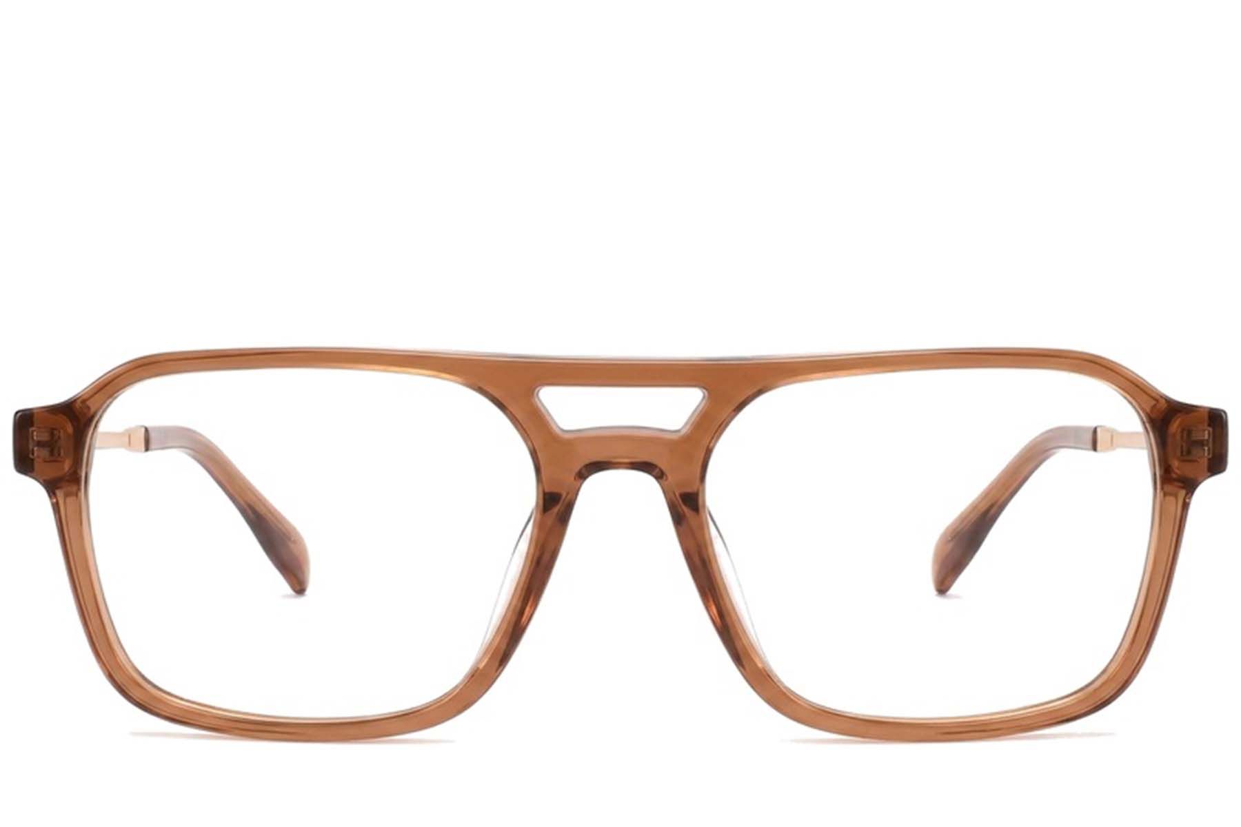 Aviator Brown Acetate Glasses #BS2012-2427