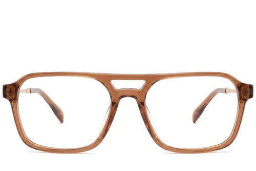 Lunettes aviateur en acétate marron #BS2012-2427