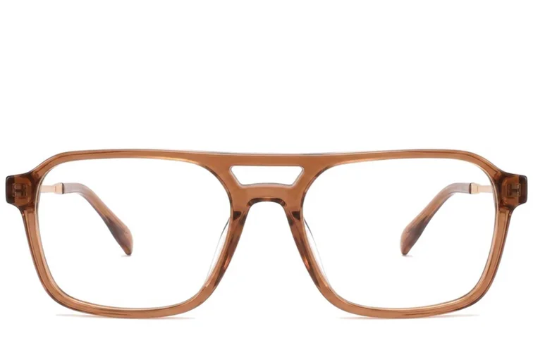 Aviator bruine acetaatbril #BS2012-2427