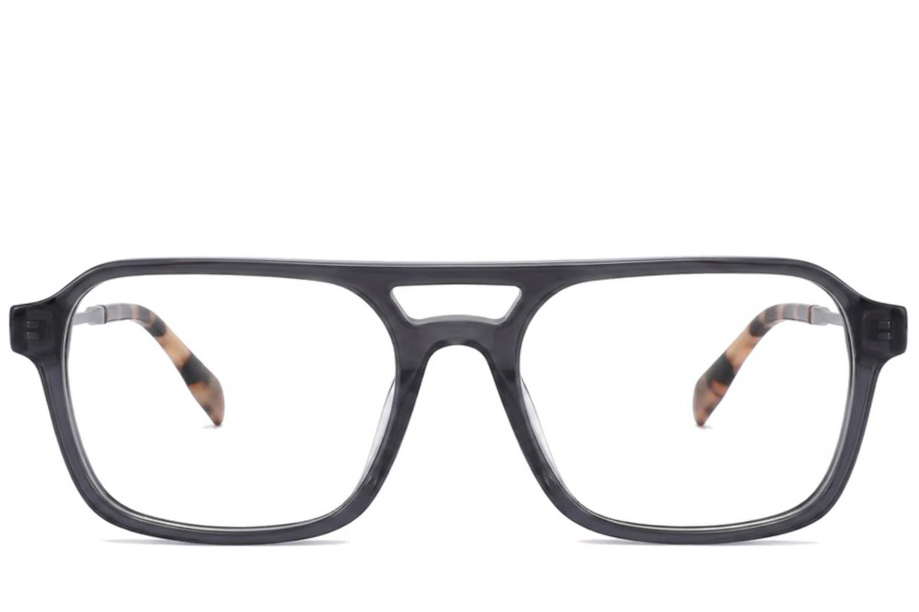 Aviator-Brille aus grauem Acetat #BS2012-2428