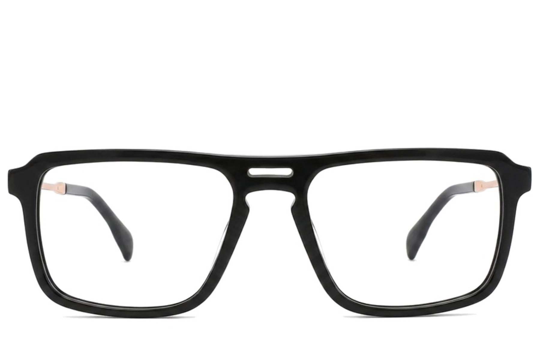 Aviator Black Acetate Glasses #BS2012-2429