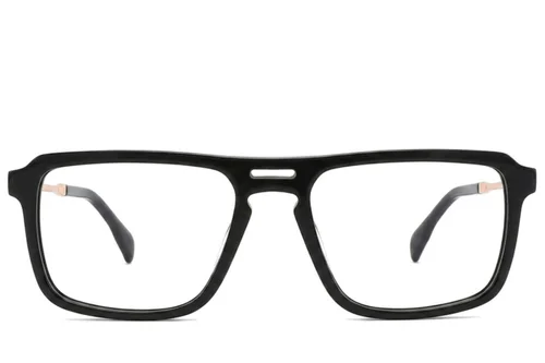 Lunettes aviateur en acétate noir #BS2012-2429