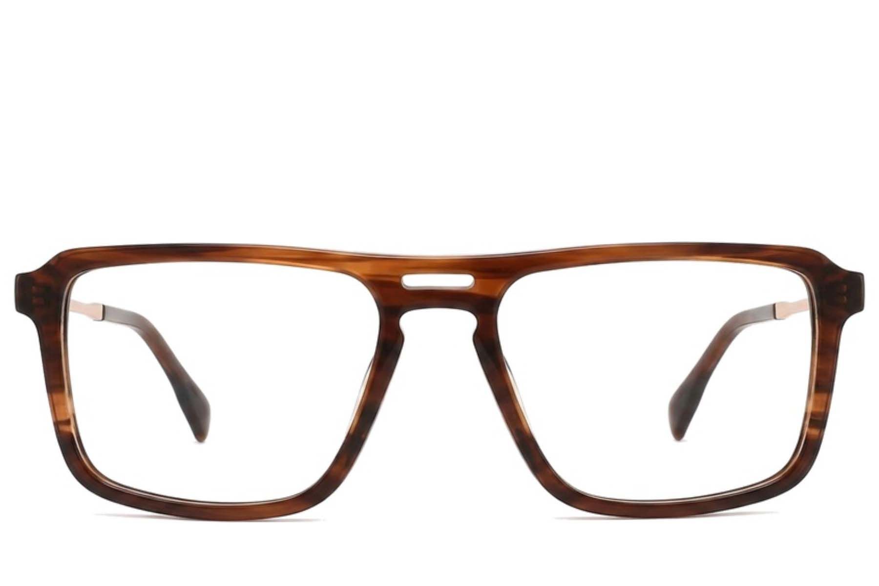 Aviator Brown Acetate Glasses #BS2012-2431
