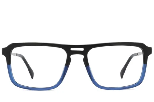 Lunettes aviateur en acétate bleu #BS2012-2432