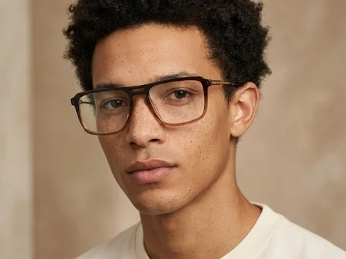 Aviator Brown Acetate Glasses #BS2012-2433