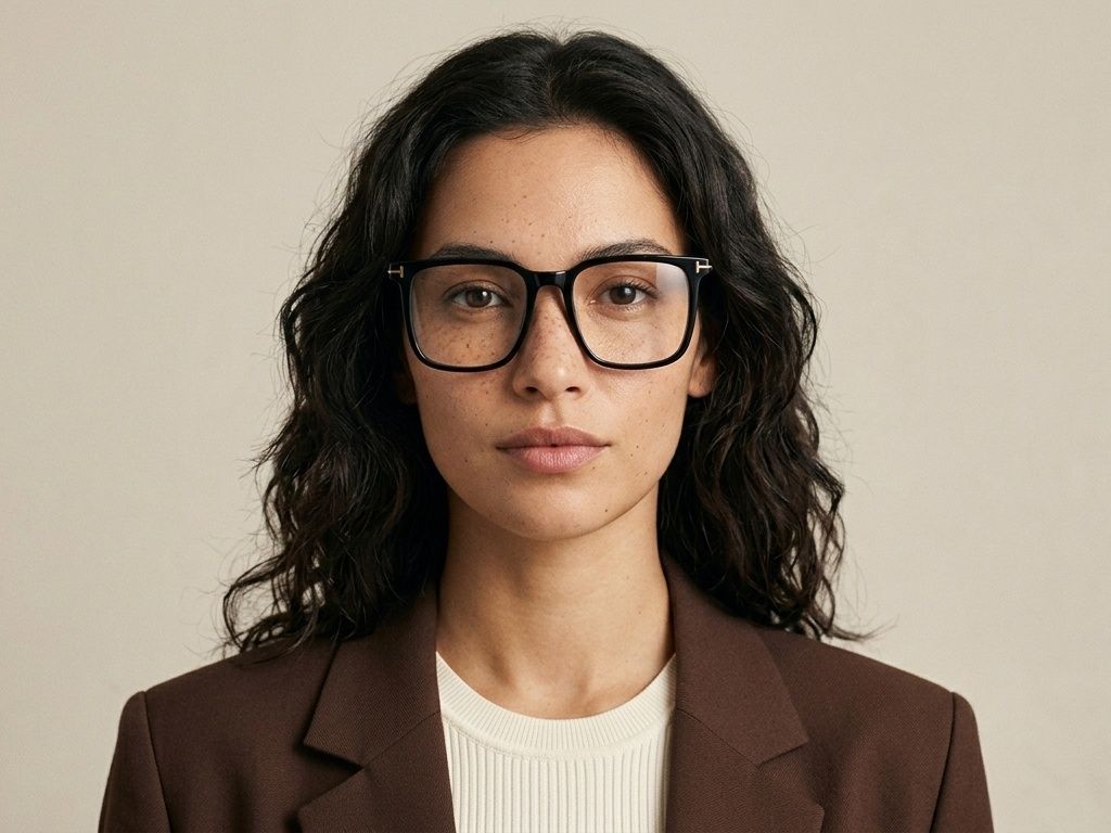 Rechteckige schwarze Acetatbrille #BS2012-2434
