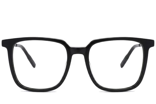 Lunettes rectangulaires en acétate noir #BS2012-2436