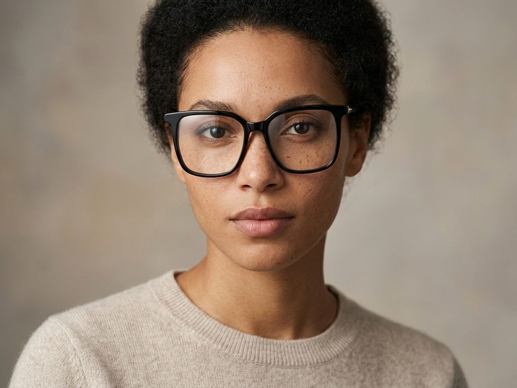 Rectangular Black Acetate Glasses #BS2012-2439