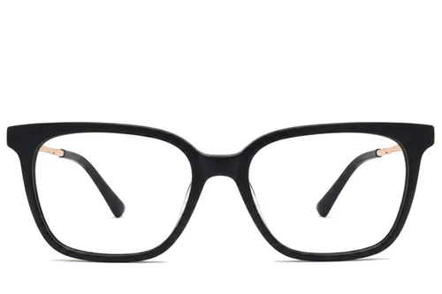 Lunettes rectangulaires en acétate noir #BS2012-2441