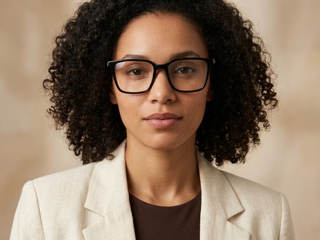 Rectangular Black Acetate Glasses #BS2012-2451