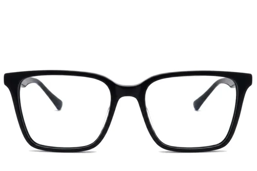 Lunettes rectangulaires en acétate noir #BS2012-2451
