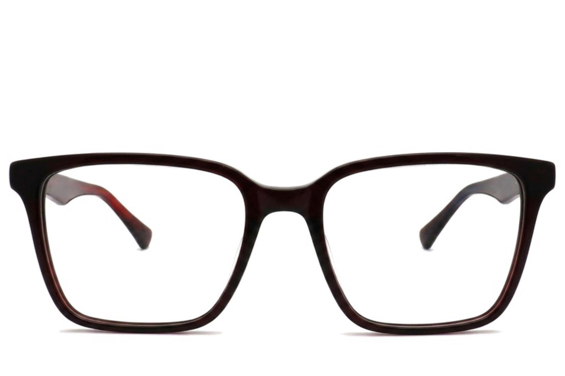 Rectangular Red Acetate Glasses #BS2012-2453