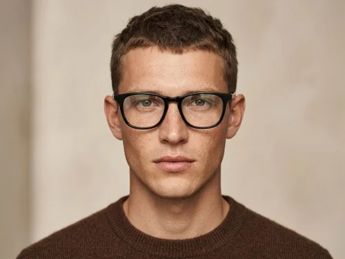 Lunettes rectangulaires en acétate noir #BS2012-2456