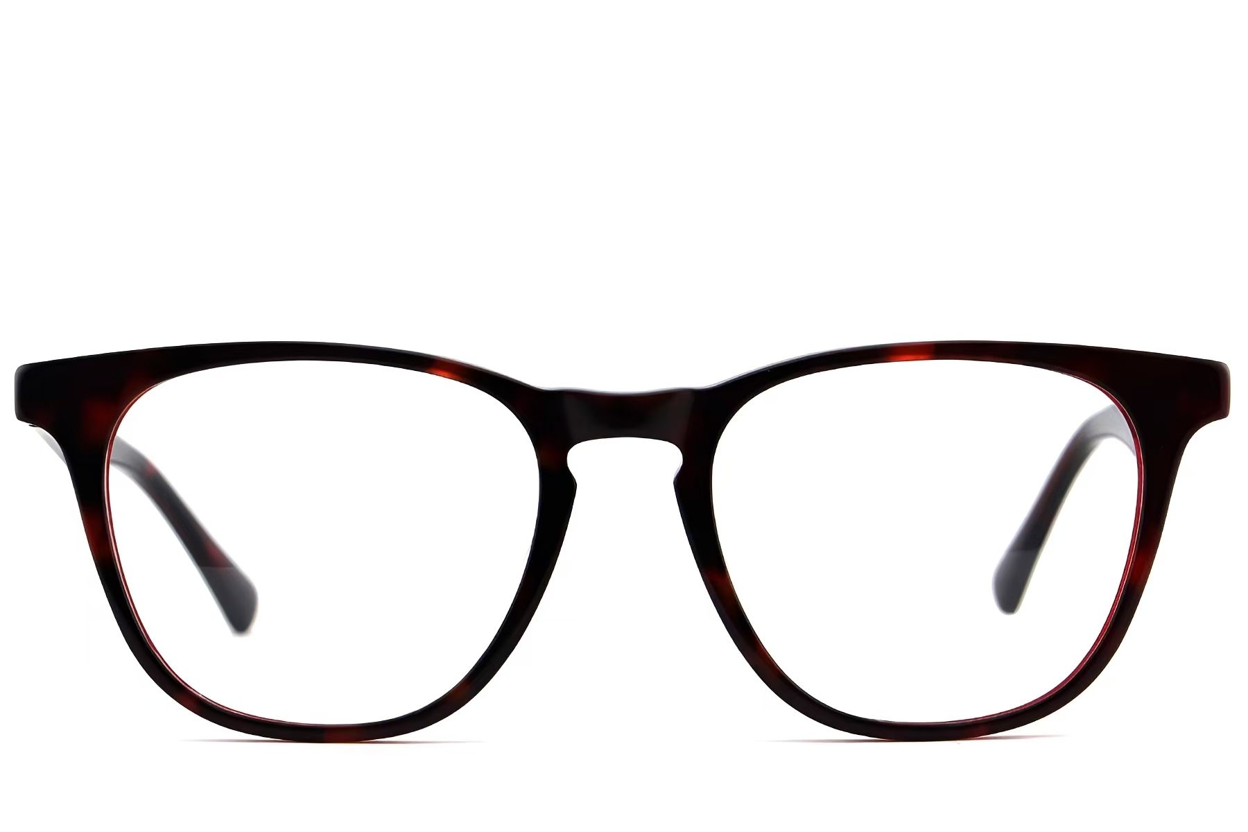 Rectangular Red Acetate Glasses #BS2012-2458