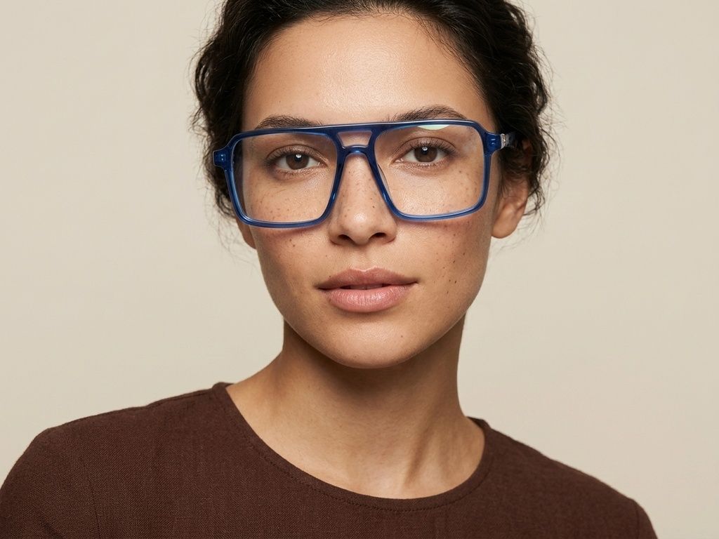 Aviator Blue Acetate Glasses #BS2012-2464