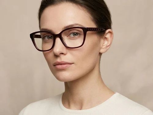 Lunettes papillon en acétate rouge #BS2012-2468