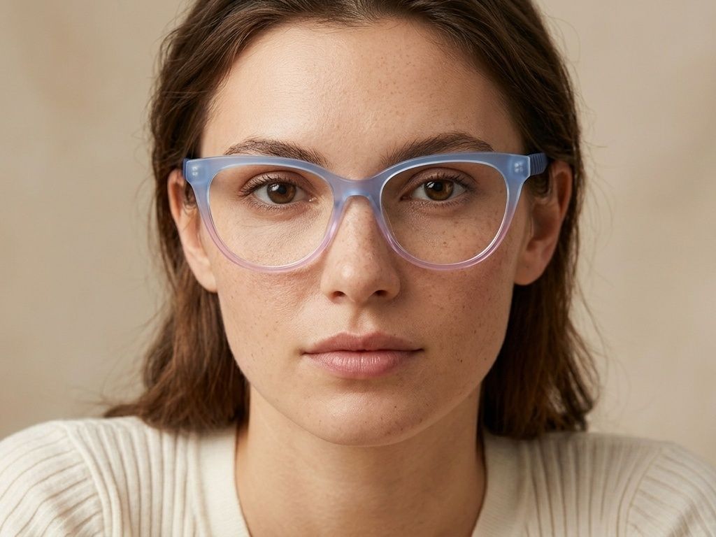 Occhiali in acetato blu farfalla #BS2012-2478