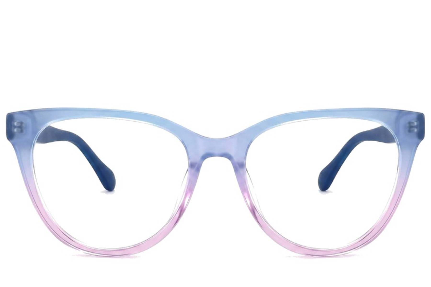 Occhiali in acetato blu farfalla #BS2012-2478