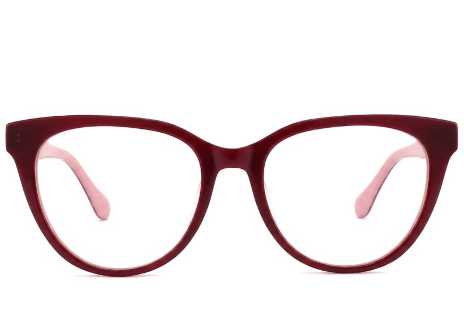 Occhiali in acetato rosso farfalla #BS2012-2479