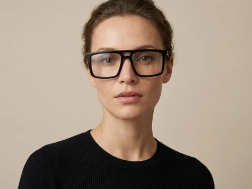 Lunettes aviateur en acétate noir #BS2012-2486