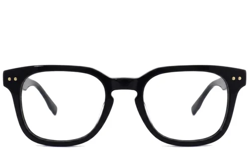 Lunettes rectangulaires en acétate noir #BS2012-2491