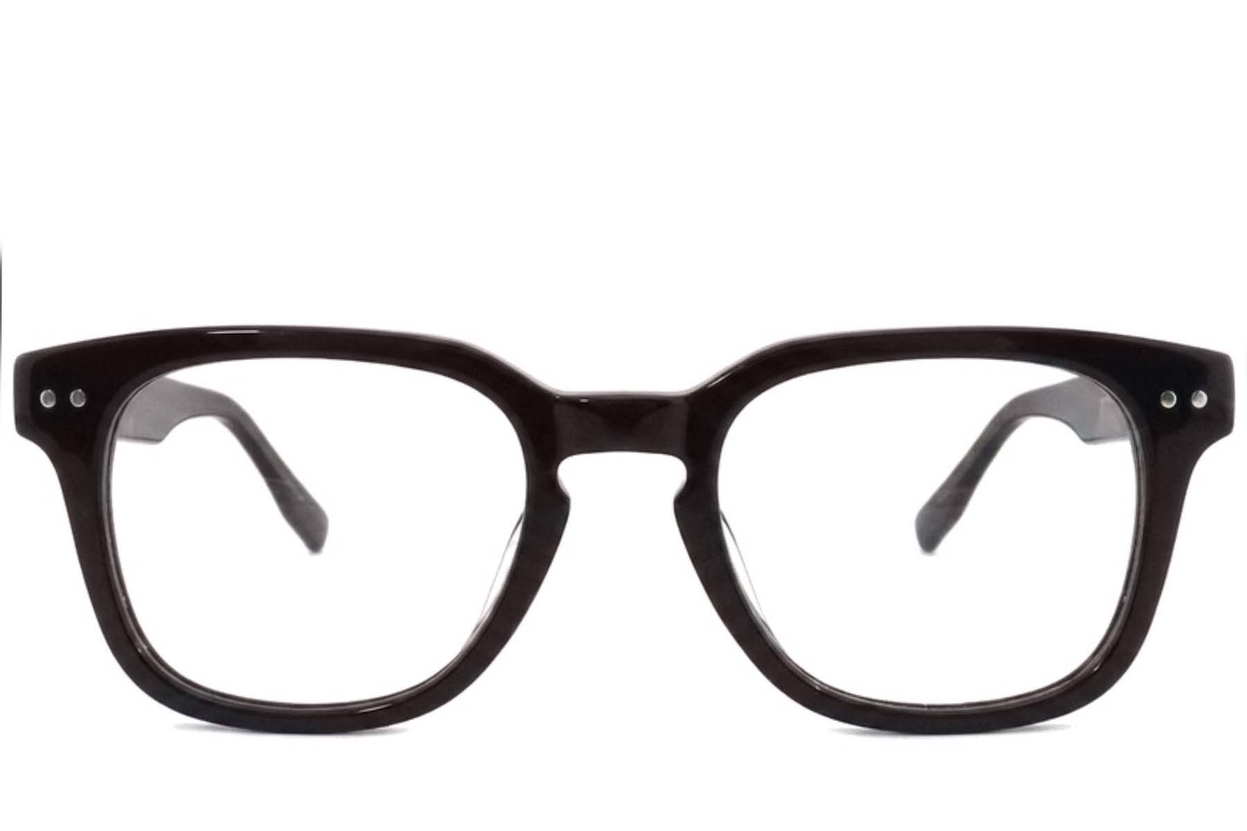 Rectangular Brown Acetate Glasses #BS2012-2492