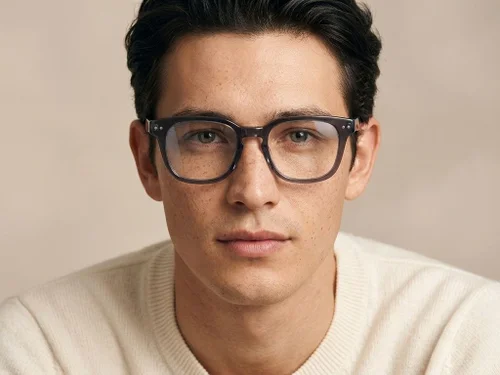 Lunettes rectangulaires en acétate gris #BS2012-2493
