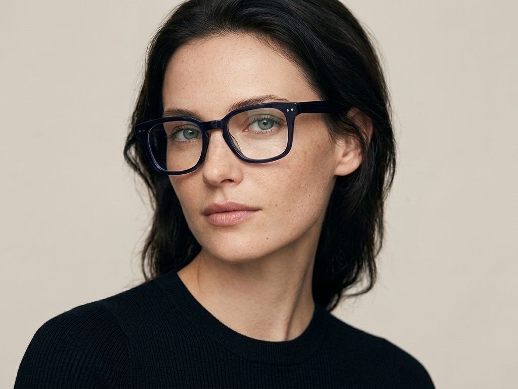 Rectangular Blue Acetate Glasses #BS2012-2494