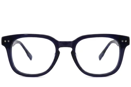 Lunettes rectangulaires en acétate bleu #BS2012-2494