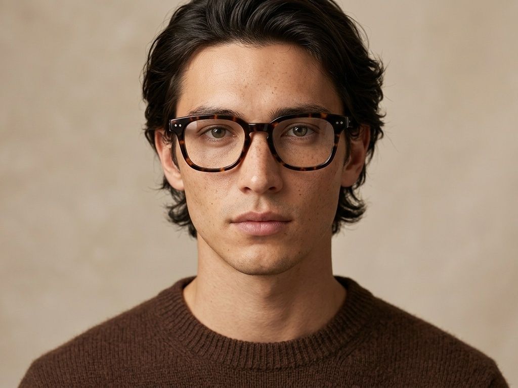 Rectangular Tortoiseshell Acetate Glasses #BS2012-2495