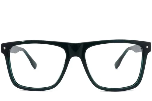 Verres rectangulaires en acétate vert #BS2012-2498