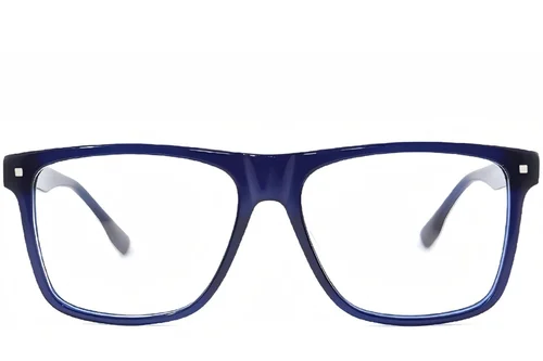 Lunettes rectangulaires en acétate bleu #BS2012-2499