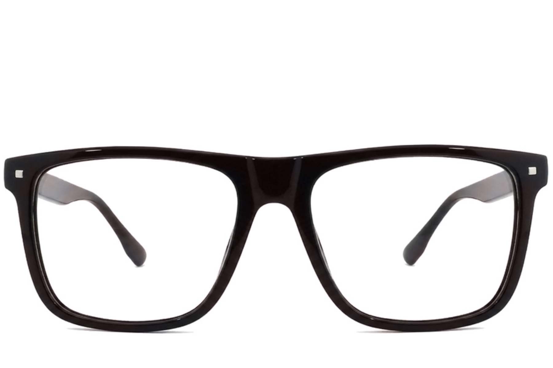 Rectangular Brown Acetate Glasses #BS2012-2500