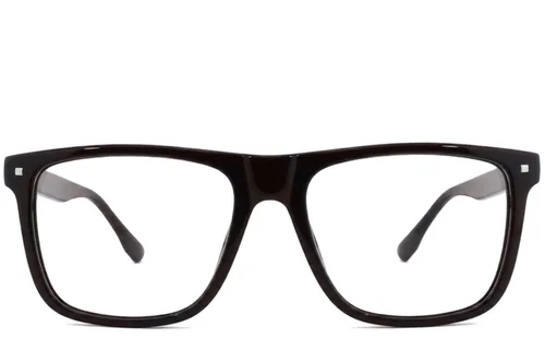 Lunettes rectangulaires en acétate brun #BS2012-2500