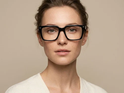 Verres rectangulaires en acétate gris #BS2012-2504