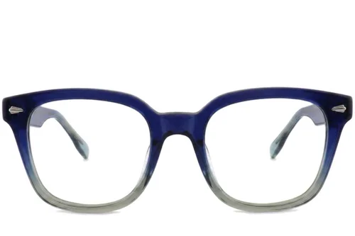 Lunettes rectangulaires en acétate bleu #BS2012-2509