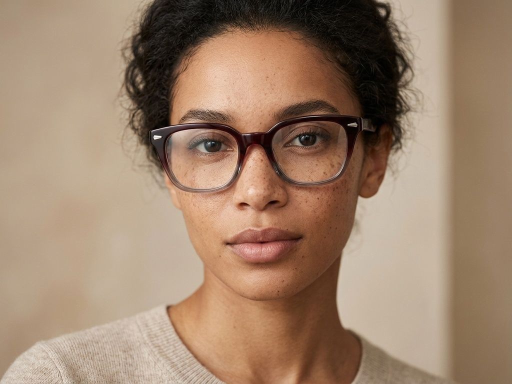 Rectangular Brown Acetate Glasses #BS2012-2510