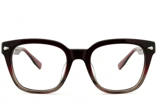 Rectangular Brown Acetate Glasses #BS2012-2510