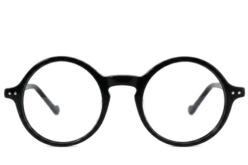 Lunettes rondes en acétate noir #BS2012-2511
