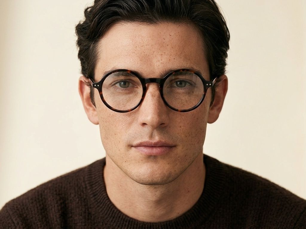 Round Tortoiseshell Acetate Glasses #BS2012-2512